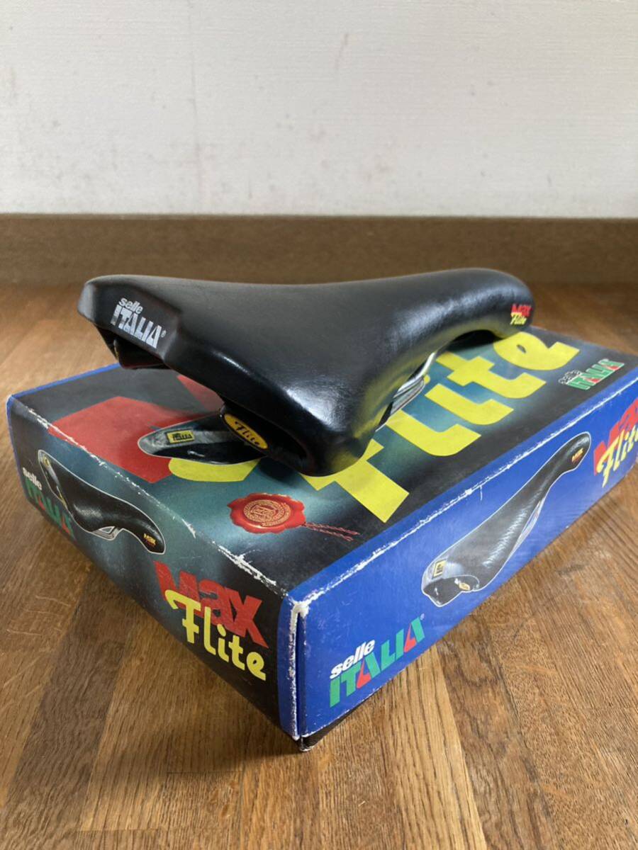 即決 希少 当時物 セライタリア フライト Selle Italia Flite MAX サドル ピスト トラック 競輪 箱付 ブルーラグ ブローチャーズ