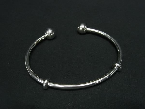 1円 ■新品同様■ PANDORA パンドラ SV925 バングル ブレスレット アクセサリー レディース メンズ シルバー系 FI5653