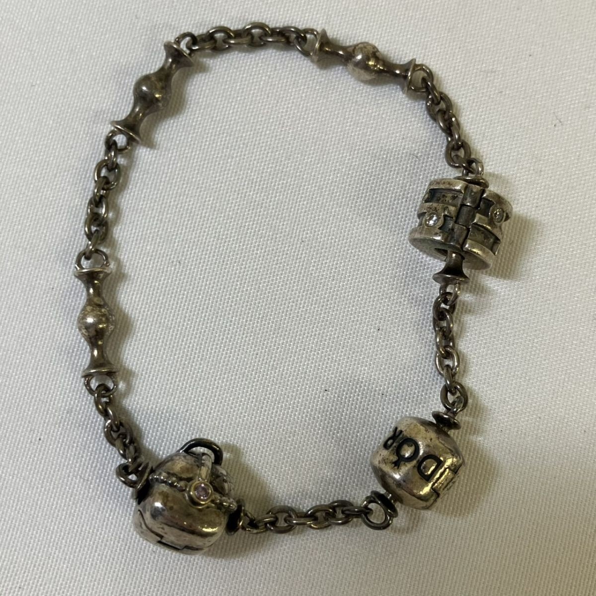 D015-I50-2045 PANDORA パンドラ ブレスレット シルバー 925 チェーン バングル アクセサリー HA