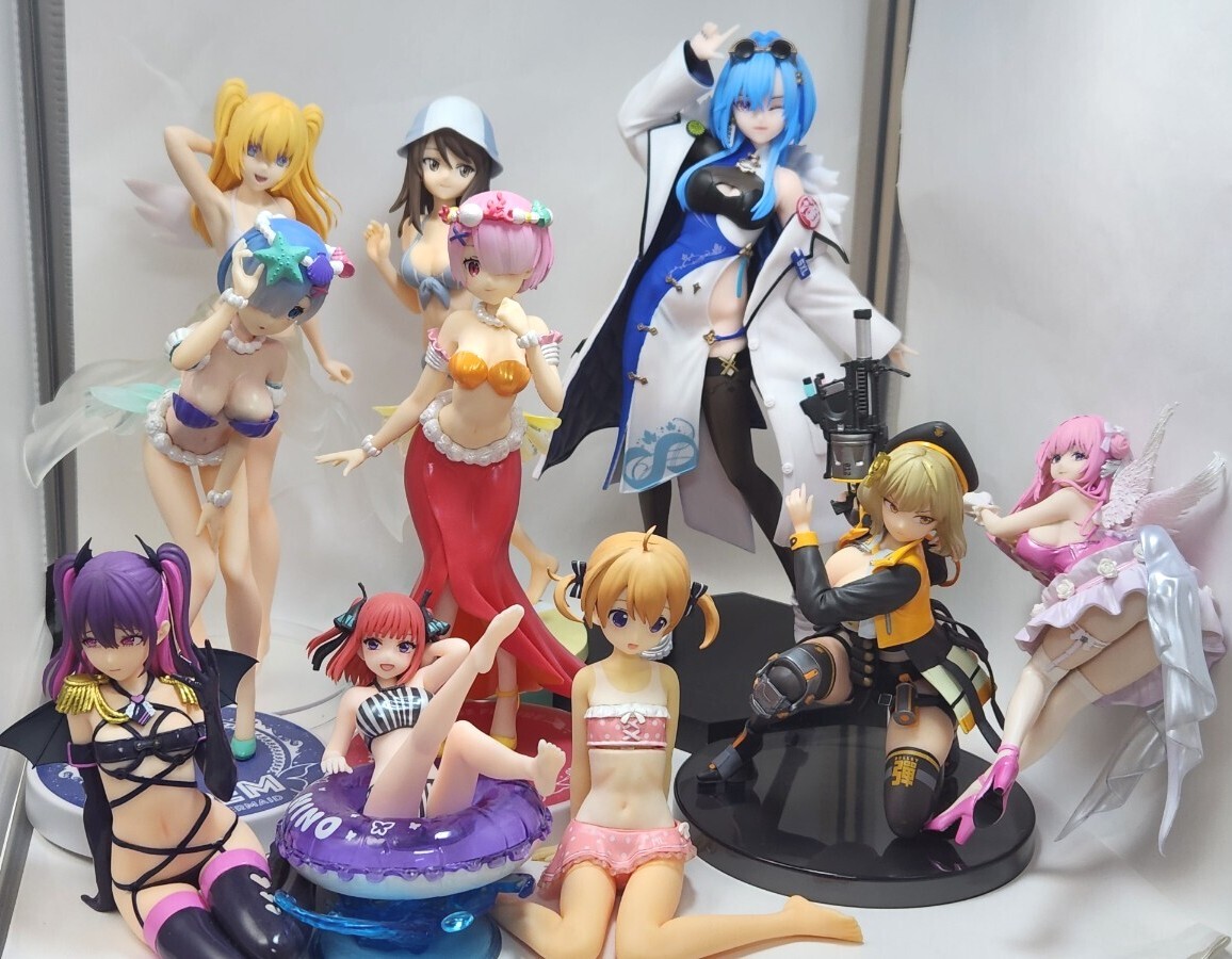 美少女フィギュア セット まとめ売り 10個セット あおぎり高校 春雨麗女 NIKKE ニケ ドロシー アニス リゼロ レム ラム ガルパン ミカ