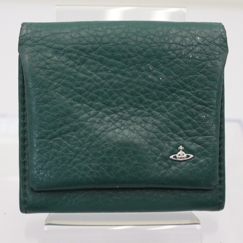 財布◆Viviennne Westwood ヴィヴィアンウエストウッド コインケース 小銭入れ グリーン系【Cランク】● AS0312■