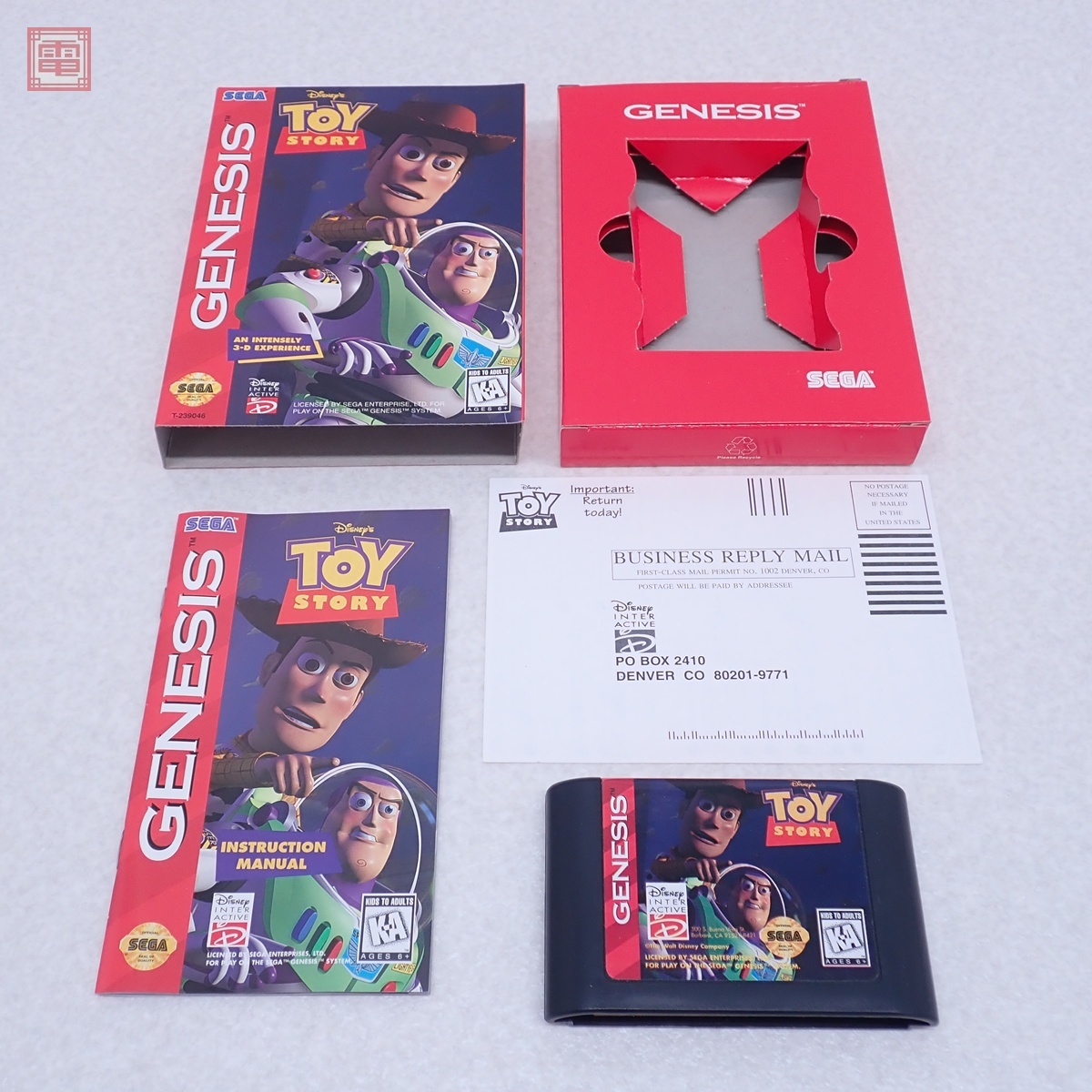 動作保証品 MD メガドライブ GENESIS 海外版 トイ・ストーリー TOY STORY 箱説ハガキ付【10