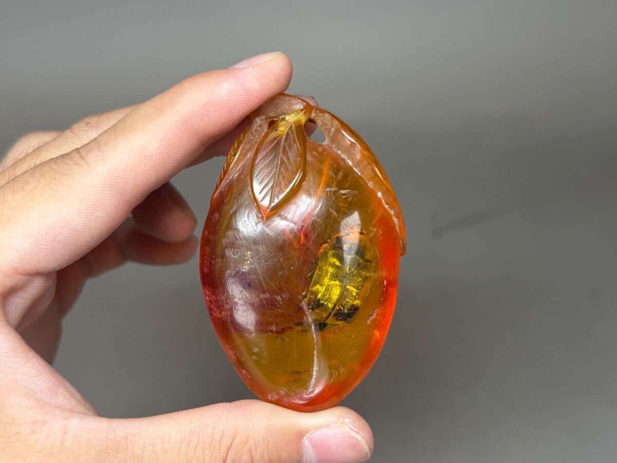 瑪瑙 天然石 彫刻 彫り物 提げ物 置物 旧家整理品