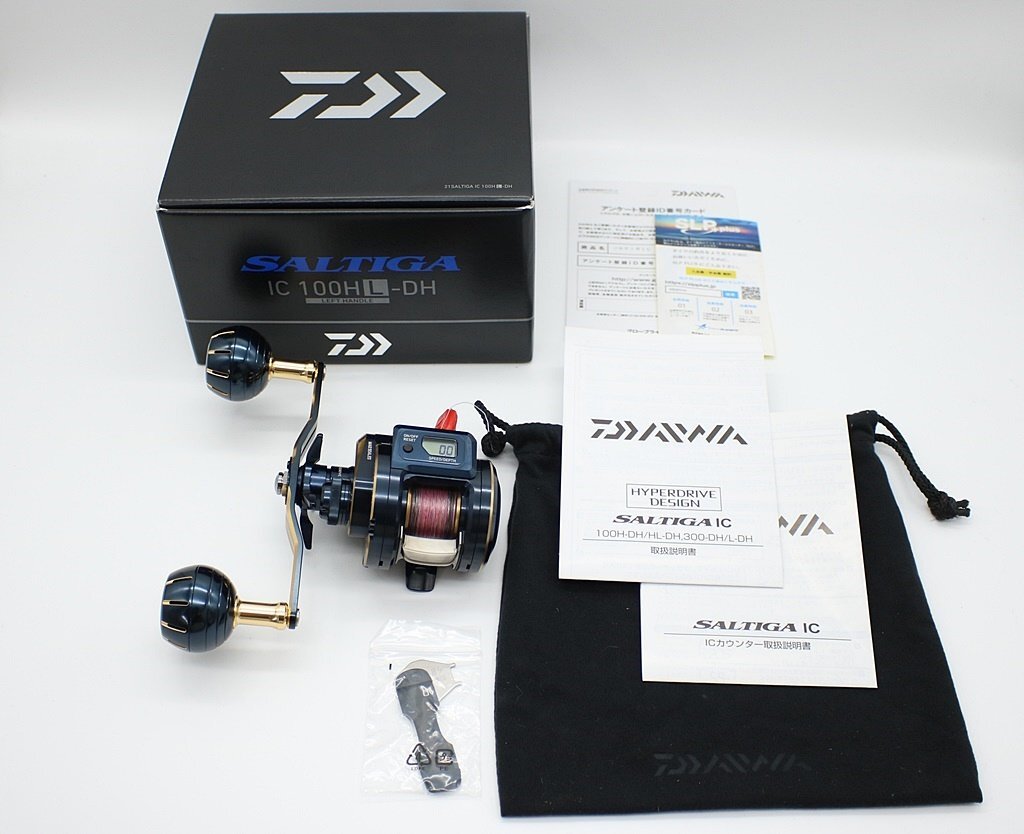 【1円】ダイワ 21 ソルティガ IC 100HL-DH 左ハンドル 00631545 ベイトリール DAIWA SALTIGA z25-1893 中古品 z_z