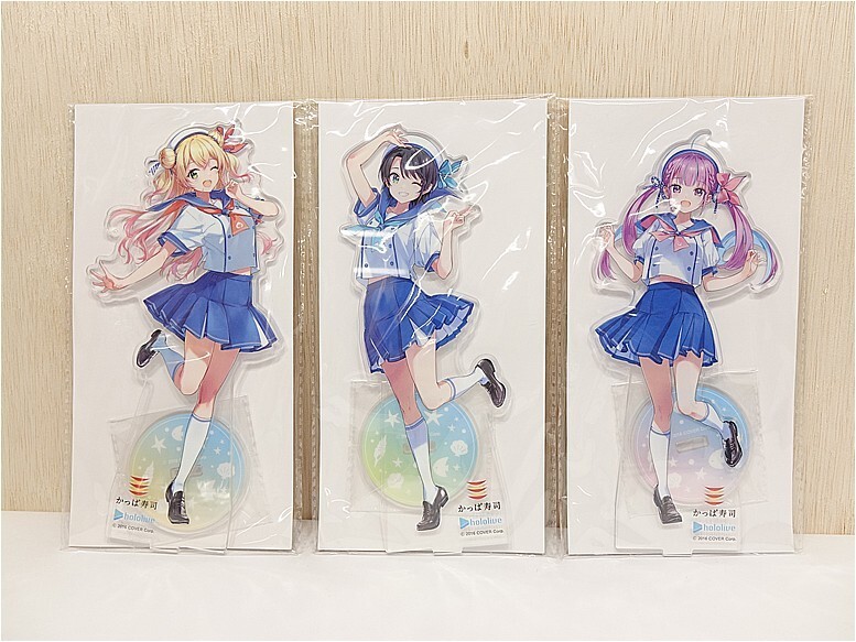 桃鈴ねね 大空スバル 湊あくあ アクリルスタンド 未使用未開封 計3点 ホロライブ×かっぱ寿司_N_B2078