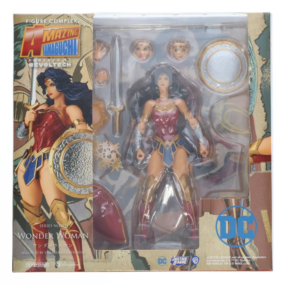 【中古】[FIG]フィギュアコンプレックス アメイジングヤマグチ No.017 Wonder Woman(ワンダーウーマン) 完成品 可動フィギュア 海洋堂/ケン