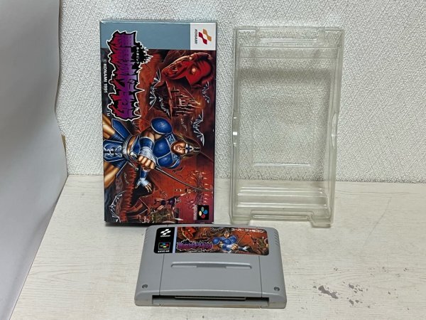 悪魔城ドラキュラ　任天堂　SFC　スーパーファミコン　箱有り　 接点洗浄済　起動OK