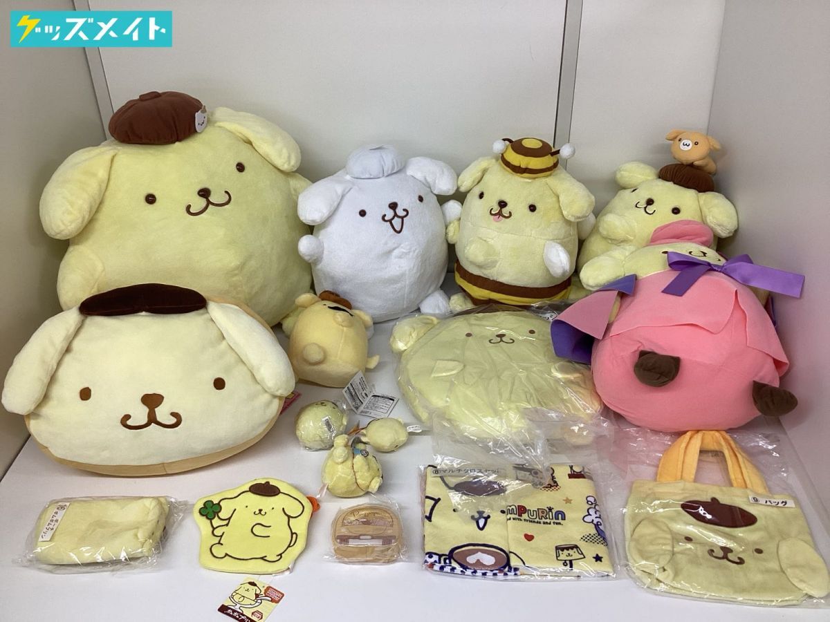 16 【同梱不可/現状】 サンリオ Sanrio グッズ キャラ分け ポムポムプリン まとめ売り ぬいぐるみ 、ポーチ 他