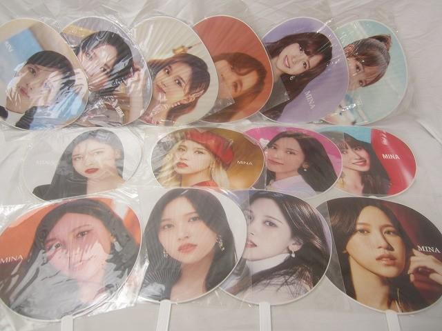 【美品】 韓流 TWICE ミナ のみ JYP JAPAN POP UP STORE 2021 他 うちわ 14点 グッズセット