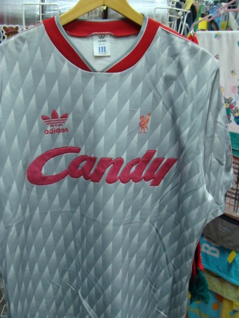 【状態難あり】vintage リヴァプールFC 1989-91 アウェイ ユニフォーム (42-44) adidas製　