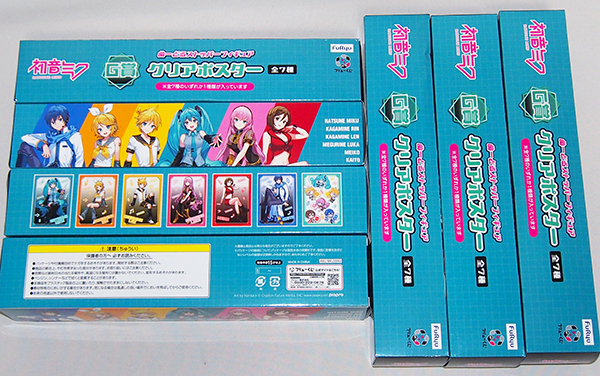 ◆フリューくじ 初音ミク ぬーどるストッパーフィギュア G賞 A3クリアポスター 全7種セット