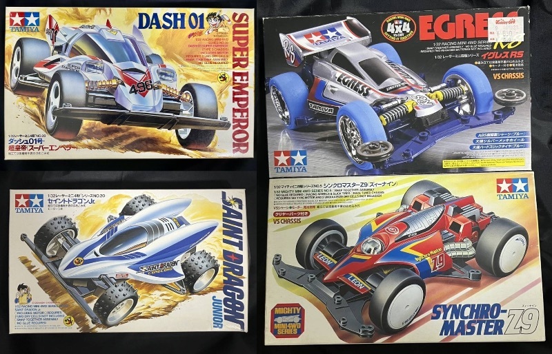 ミニ四駆　スーパーエンペラー　セイントドラゴンJr. イグレスRS シンクロマスターZ9　絶版　当時物 引退 タミヤ TAMIYA レーサー