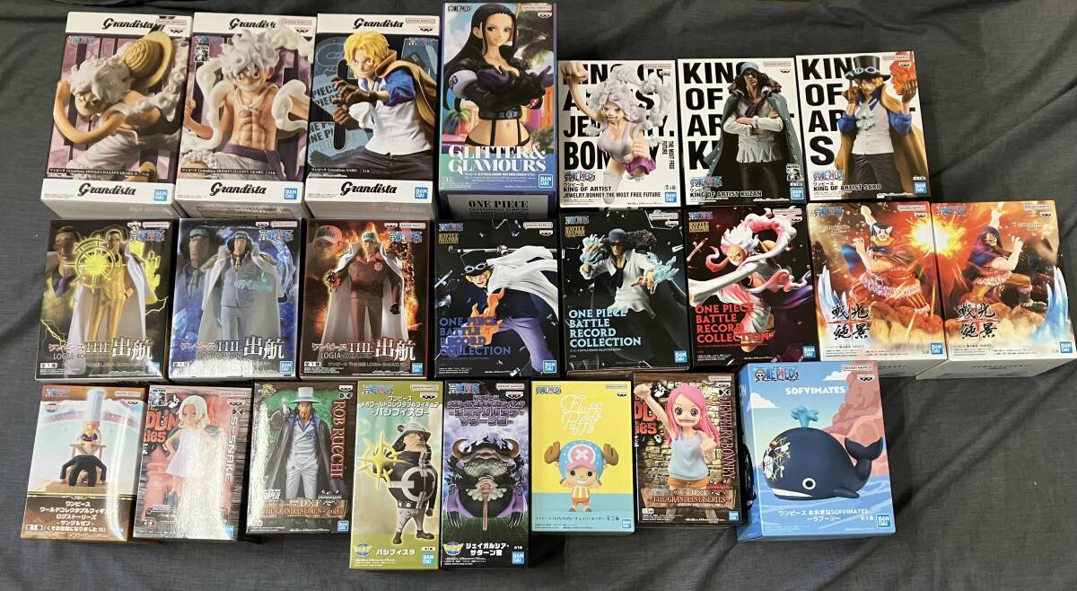 【未開封/まとめ売り】ワンピース ONE PIECE Grandista 出航 他 ルフィ サボ ロビン クザン サカズキ ボルサリーノ 他 23個セット