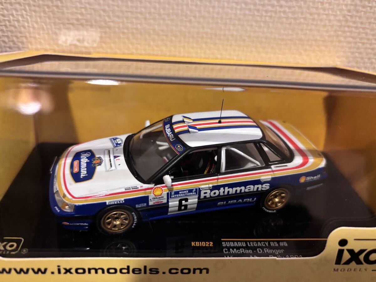 激レア　1円スタート　ixo イクソ1/43 スバル レガシィ RS 1991年マンクス・ラリー　ウィナーWRCコリン・マクレー　ロスマンズ　タバコロゴ