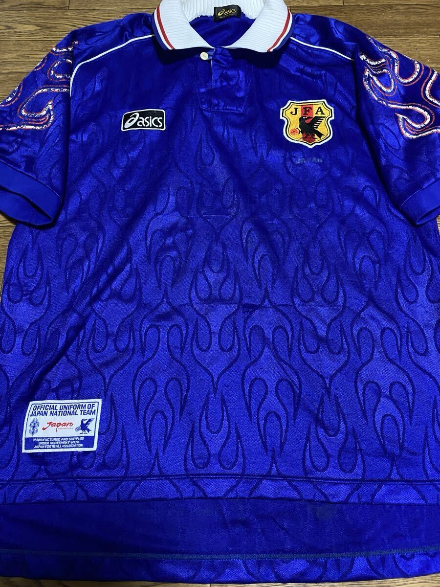 1998 日本代表ホームユニフォーム　ASICS（株）アシックス 三浦知良　中山雅史　名波浩　呂比須　城彰二　岡野雅行　小野伸二　中田英寿