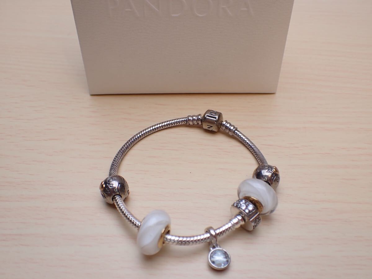PANDORA パンドラ SV925 ラインストーン ブレスレット シルバー