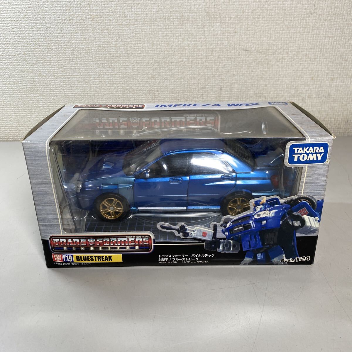 c*★中古品　タカラトミー トランスフォーマー バイナルテック BT19 ブルーストリーク feat.スバル インプレッサWRX★