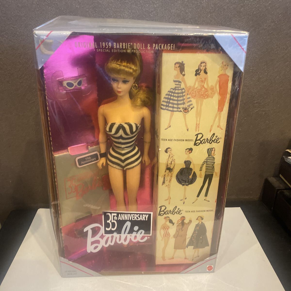 11590 Barbie doll is approx. 11.5 tall. Barbie 35th Anniversary Special Edition Reproduction of Original 1959 Barbie Doll & Packa