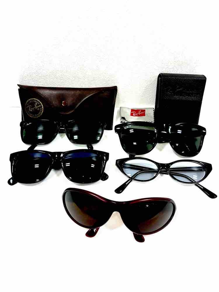 (M8748他) サングラス　おまとめ　5点　レイバン　ReyBan　ケース付　折りたたみ　ARNETTE　アーネット　