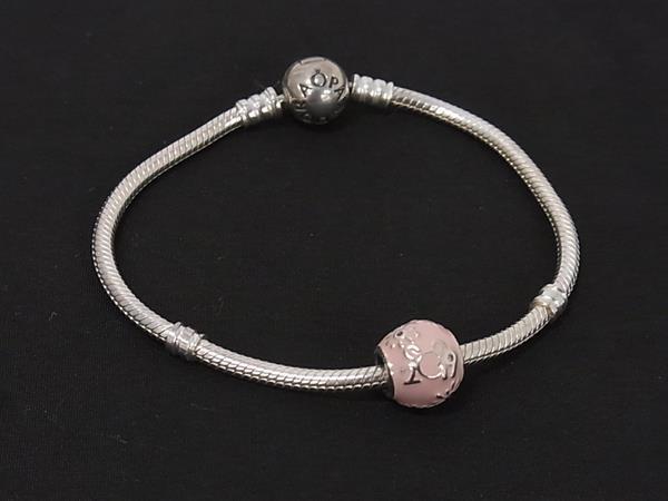 1円 ■美品■ PANDORA パンドラ ディズニー 2019 SV925 ブレスレット アクセサリー レディース シルバー系×ピンク系 FQ5891