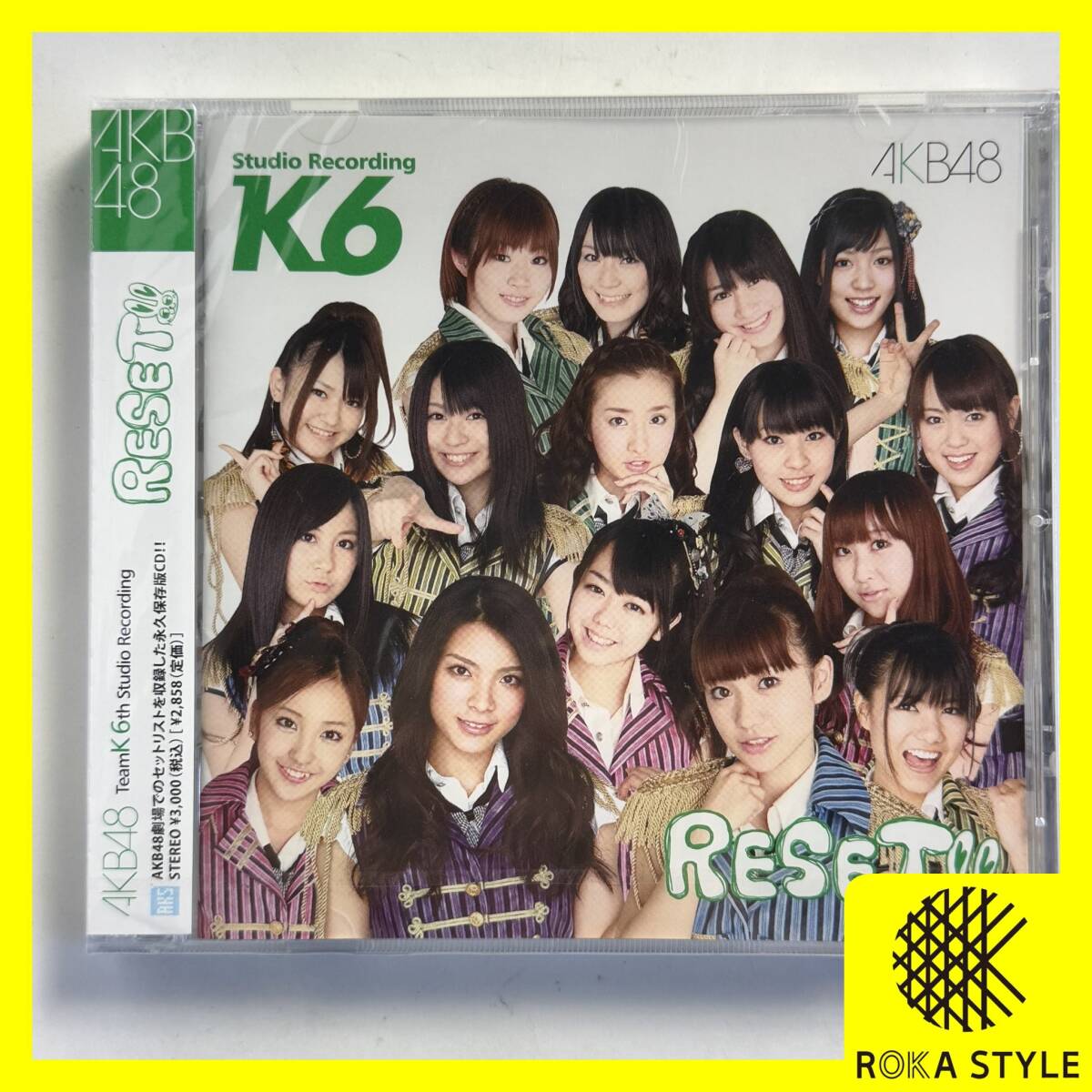 アルバムCD AKB48 TeamK 6th Studio Recording 「RESET」 女性アイドル 邦楽 未開封 ヒビあり 動作未確認 長期保管品 E2f R71110