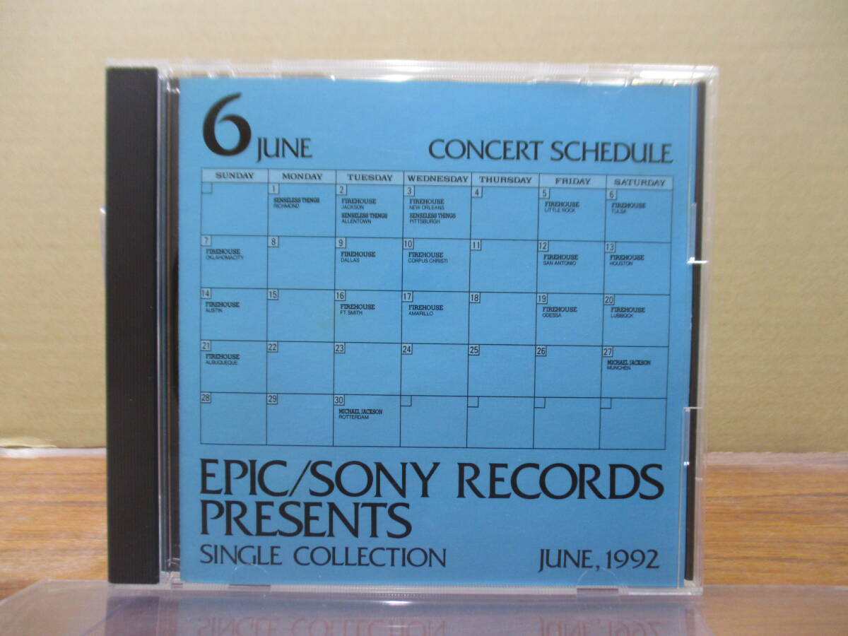 RS-6855【CD】非売品 プロモ EPIC/SONY RECORDS PRESENTS SINGLE COLLECTION JUNE, 1992 洋楽オムニバス PROMO NOT FOR SALE