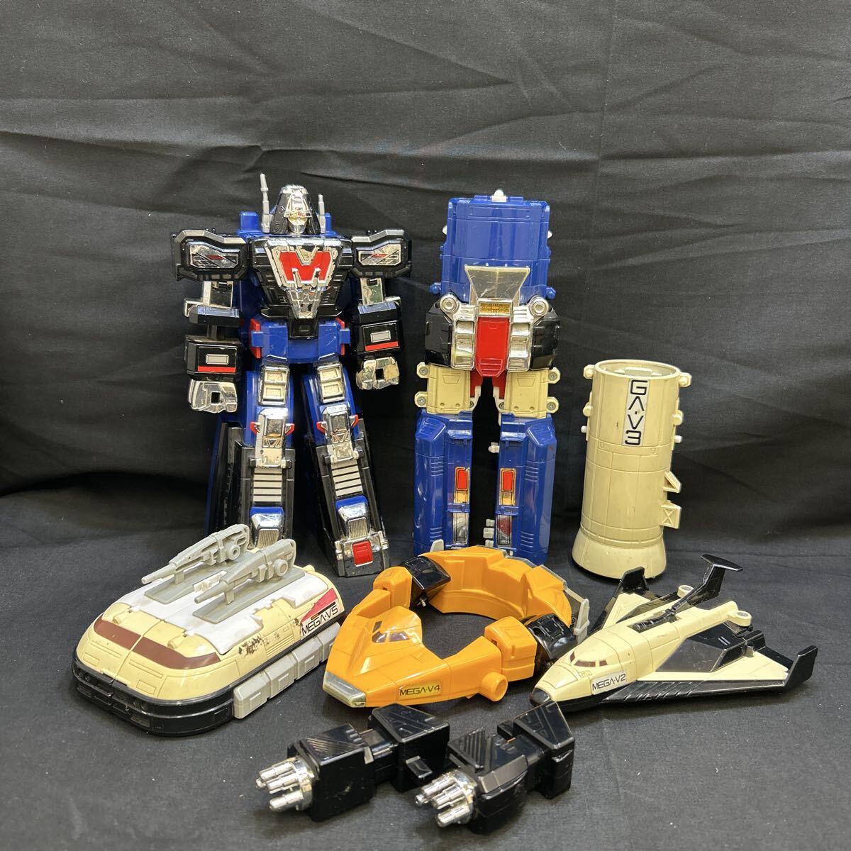 ST0105 BANDAI/バンダイ 銀河合体 DXメガボイジャー 電磁戦隊メガレンジャー セット 経年保管品 当時物 平成レトロ