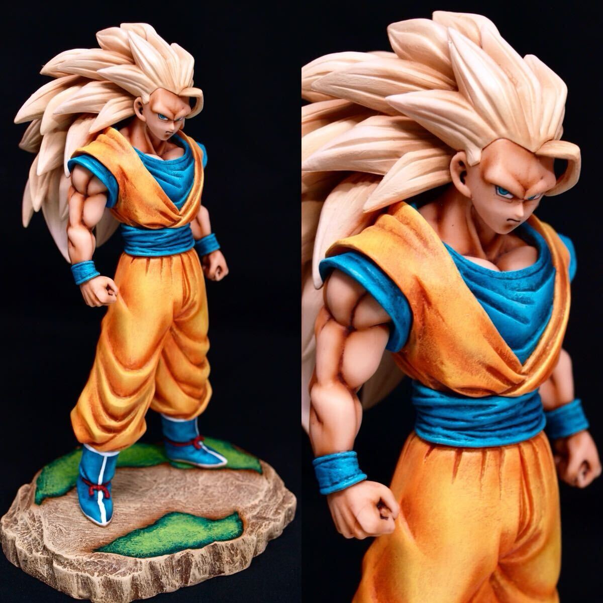 ドラゴンボール フィギュア リペイント 孫悟空 台座制作 ドラゴンボールヒーローズ DXF vol.1 超サイヤ人3孫悟空 DRAGON BALL