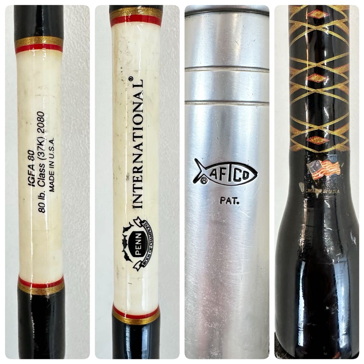 L PENN ペン INTERNATIONAL インターナショナル IGFA 80lb Class 2080 AFTCO ビッグゲームロッド トローリングロッド 釣竿 USA製 モノトク