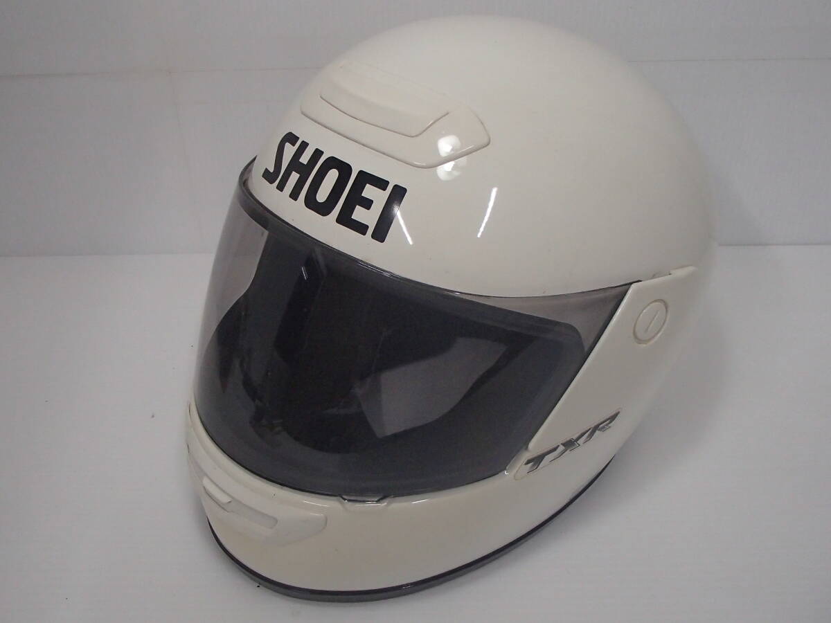 ■□【1円】SHOEI/ショウエイ TXR フルフェイス Lサイズ(59-60cm) フルフェイスヘルメット ホワイト 中古現状品 廃盤□■