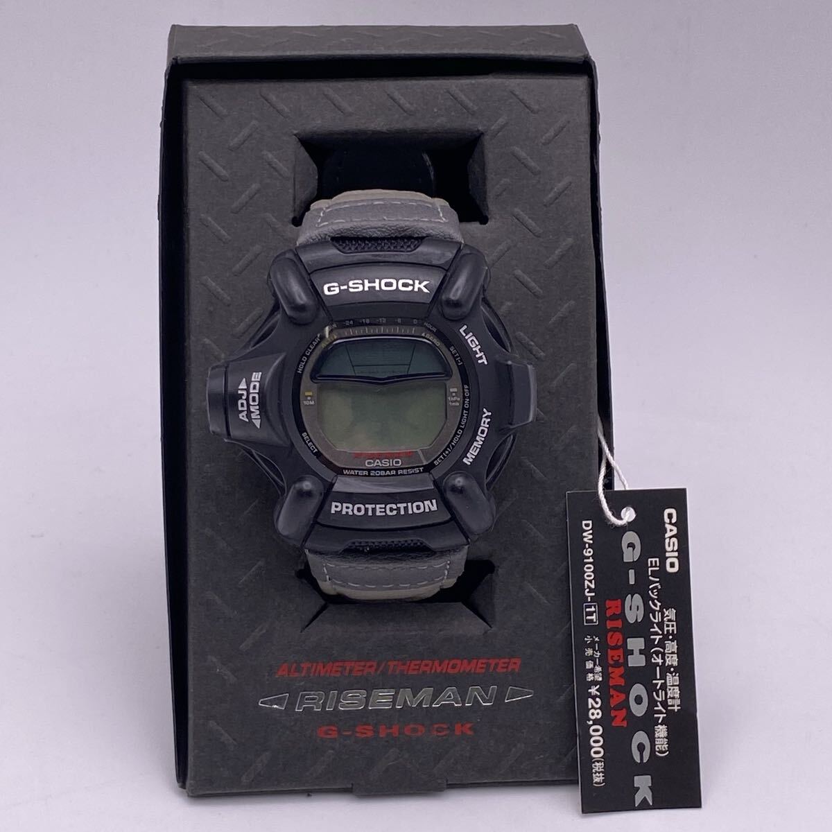 A CASIO カシオ G-SHOCK ジーショック RISEMAN ライズマン DW-9100ZJ-IT ブラック メンズ 腕時計 箱付き かわせみ