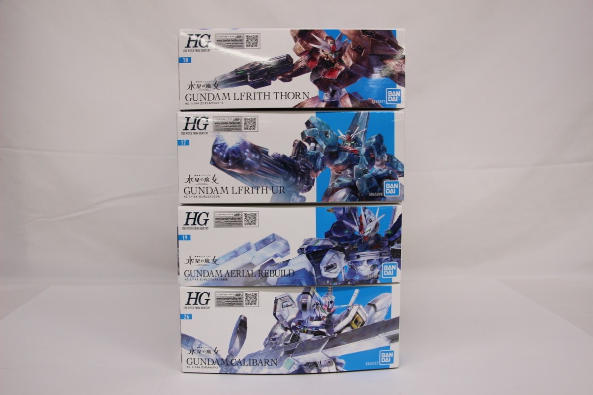 065 k6673 未組立 バンダイ HG 1/144 ガンダムエアリアル(改修型) 他 水星の魔女シリーズ 4個セット