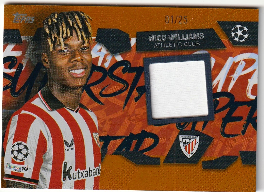26 Topps UEFA Japan Edition Nico Williams Superstar Relic(01/25)