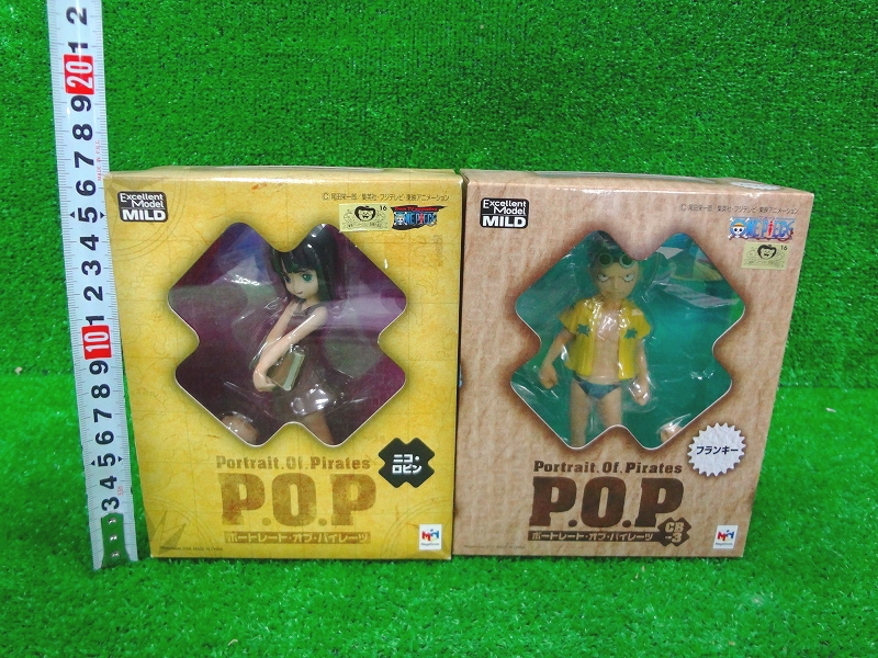 Kひか6481 メガハウス■Portrait.Of.Pirates P.O.P■ONE PIECE ニコ・ロビン フランキー フィギュア■エクセレントモデル 2点セット 未開封