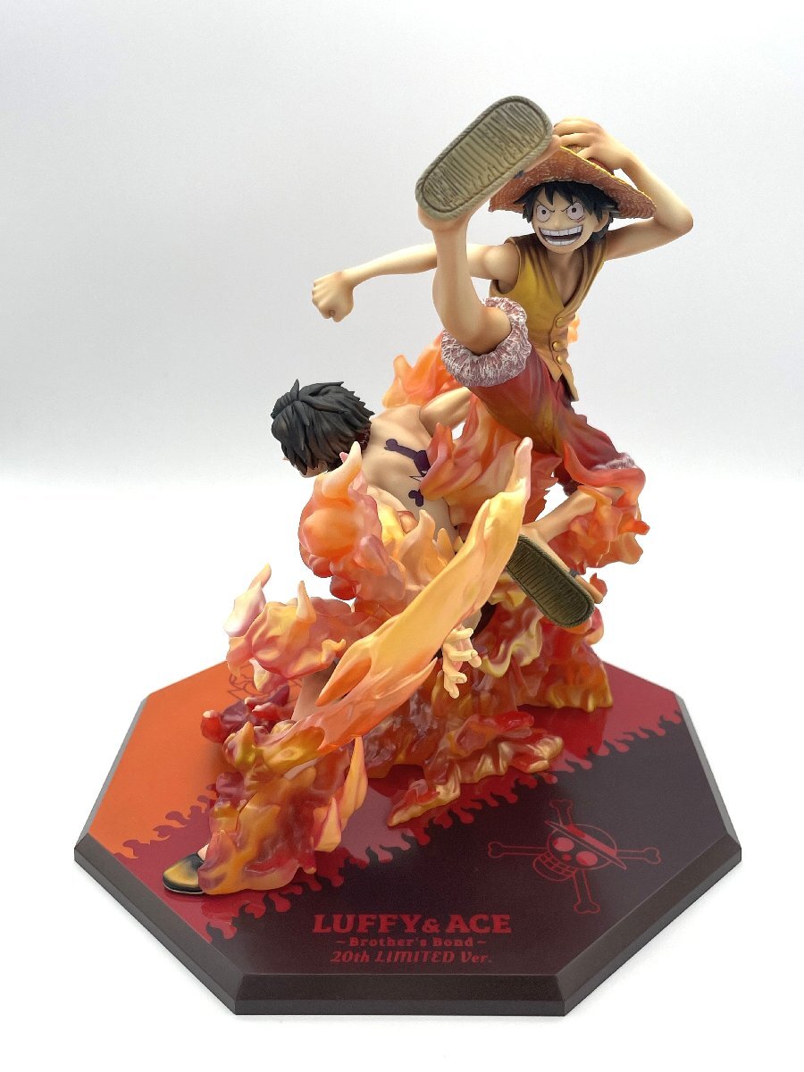 ワンピース フィギュア ルフィ＆エース 兄弟の絆 20th LIMITED Ver 美品 B2948