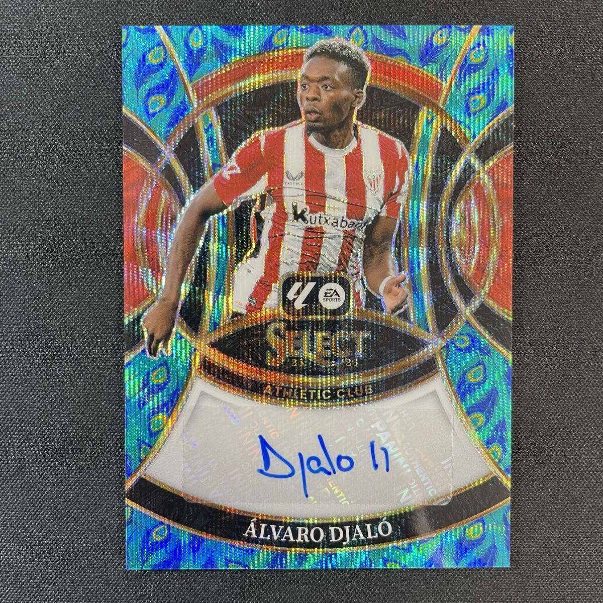 2025-26 Panini Select La Liga Peacock Prizm Alvaro Djalo Auto Theletic SSP Case Hit 直筆サインカード アルバロ・ジャロ