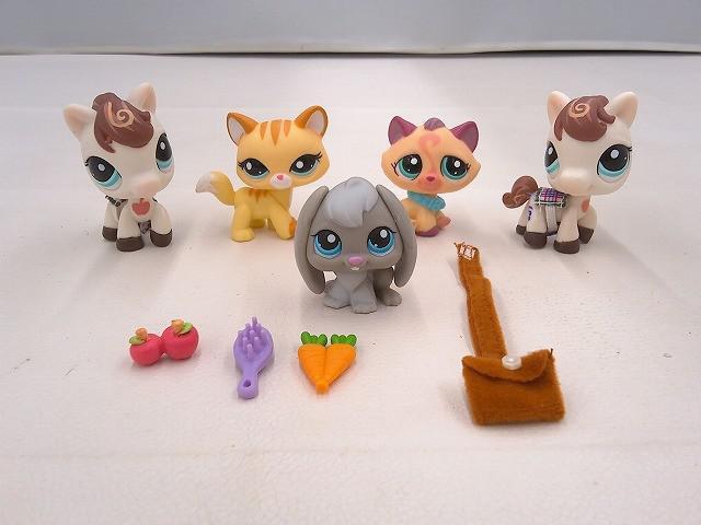 ドール ハズブロ　Littlest Pet Shop リトルペットショップ 馬1616 猫 犬 5点グッズセット 中古品