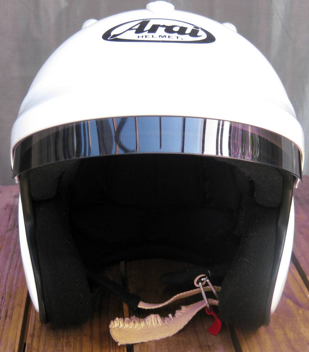 Arai★アライ★オープンフェイス★ヘルメット★白★GP-J2★四輪競技用★内装・イヤーカップ交換可能★ジェットヘル★ジムカーナ★59-60cm