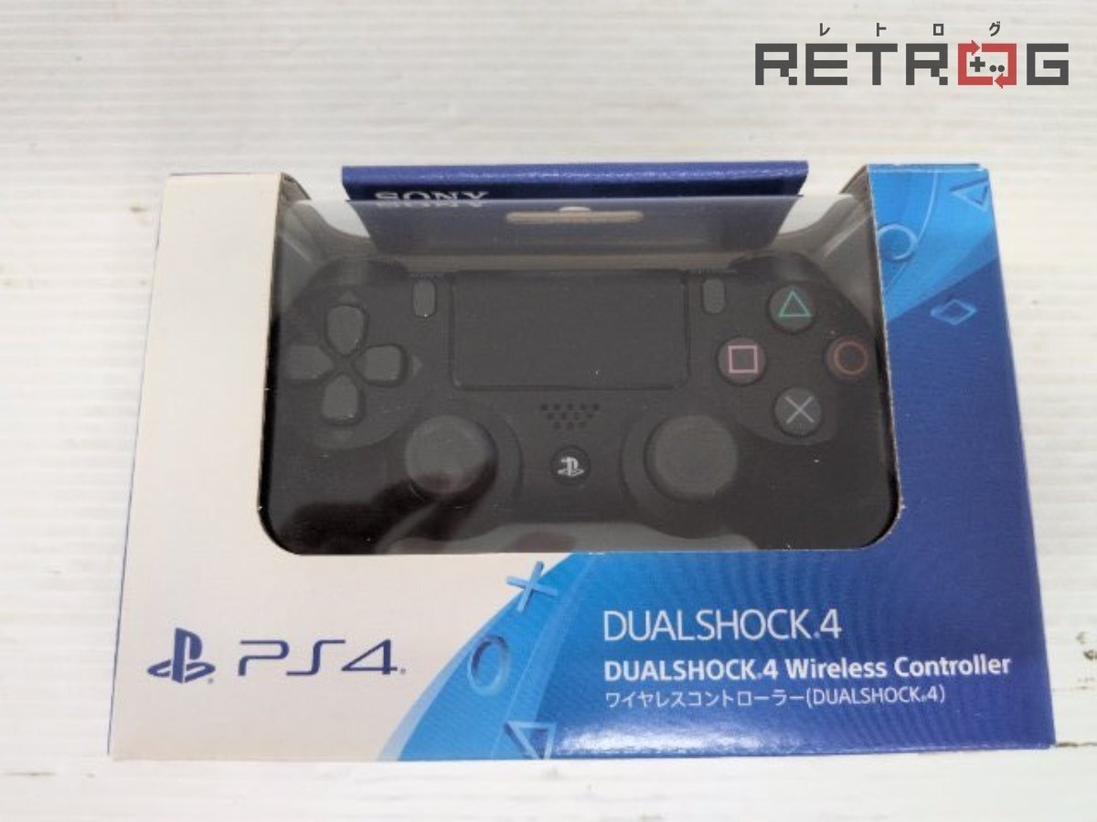 【箱付き】PlayStation4 ワイヤレスコントローラー DUALSHOCK4 ジェット・ブラック CUH-ZCT2J PS4