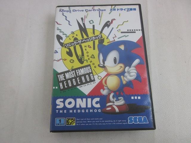 中古品 ゲーム セガ メガドライブ ソフト ソニック・ザ・ヘッジホッグ 箱説付き