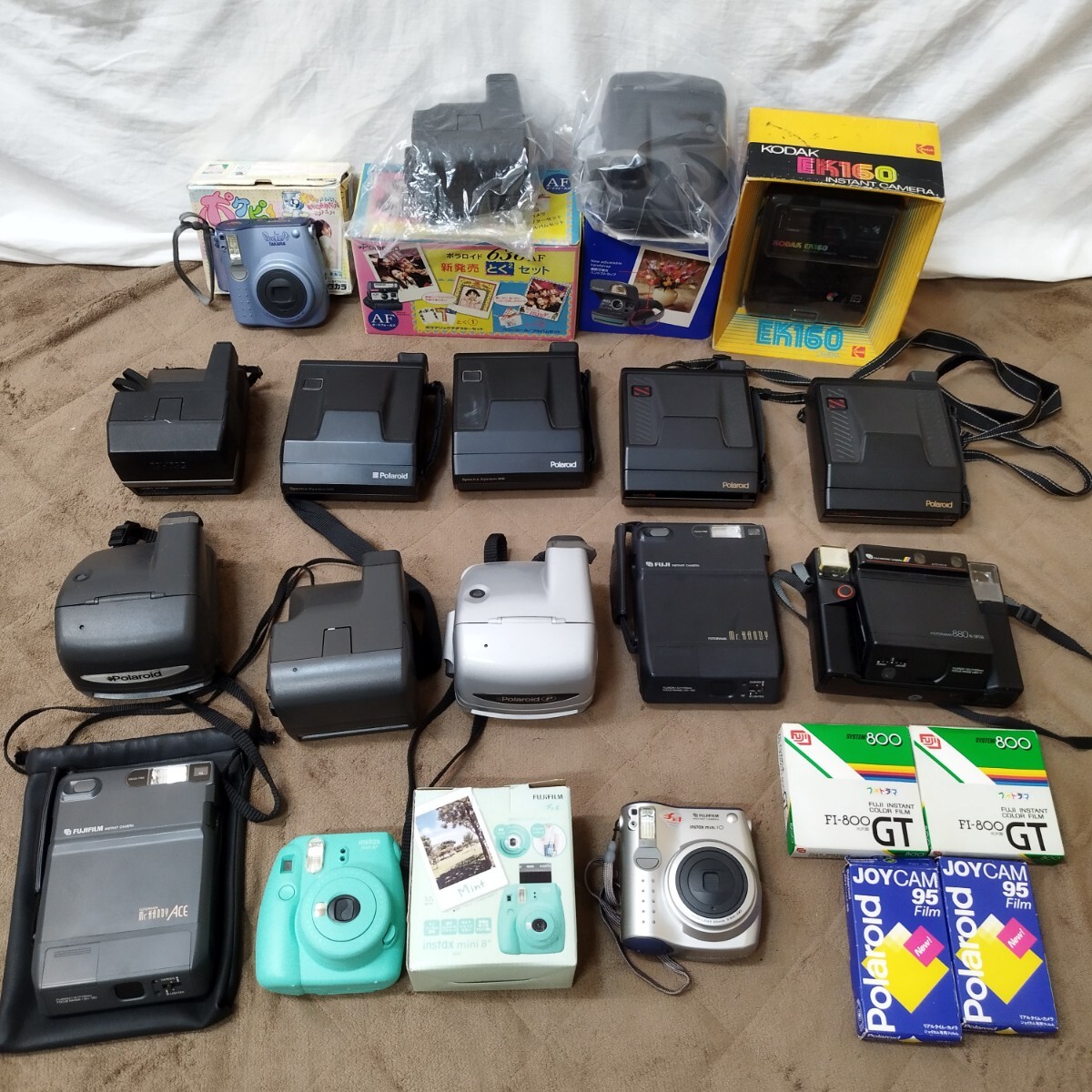 72006 ポラロイド チェキ インスタントカメラ まとめ 大量 セット FUJIFILM instax mini Polaroid Kodak タカラ ポケピィ レトロ