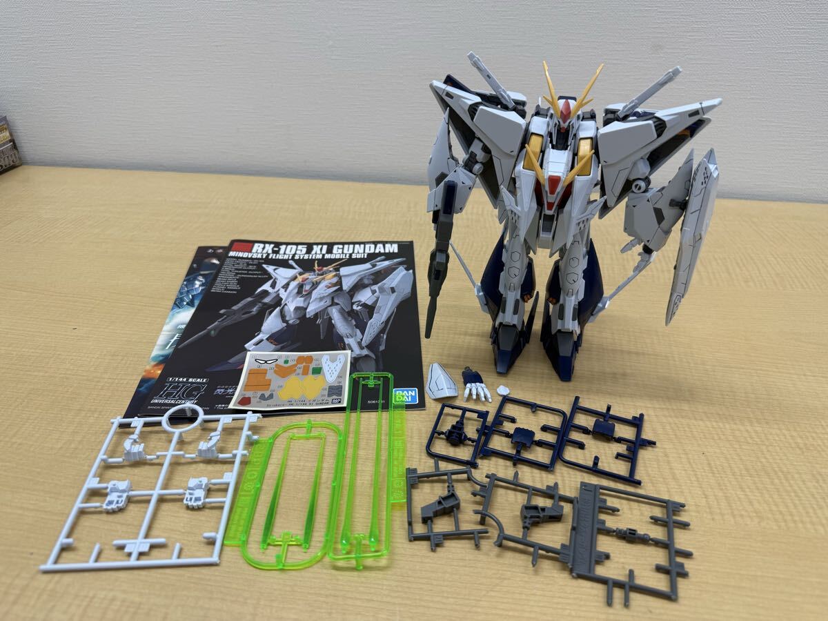 n 60 クスィーガンダム HG 1/144 XI GUNDAM プラモデル 閃光のハサウェイ 機動戦士ガンダム 組立品 ジャンク ※現状品、長期保管品
