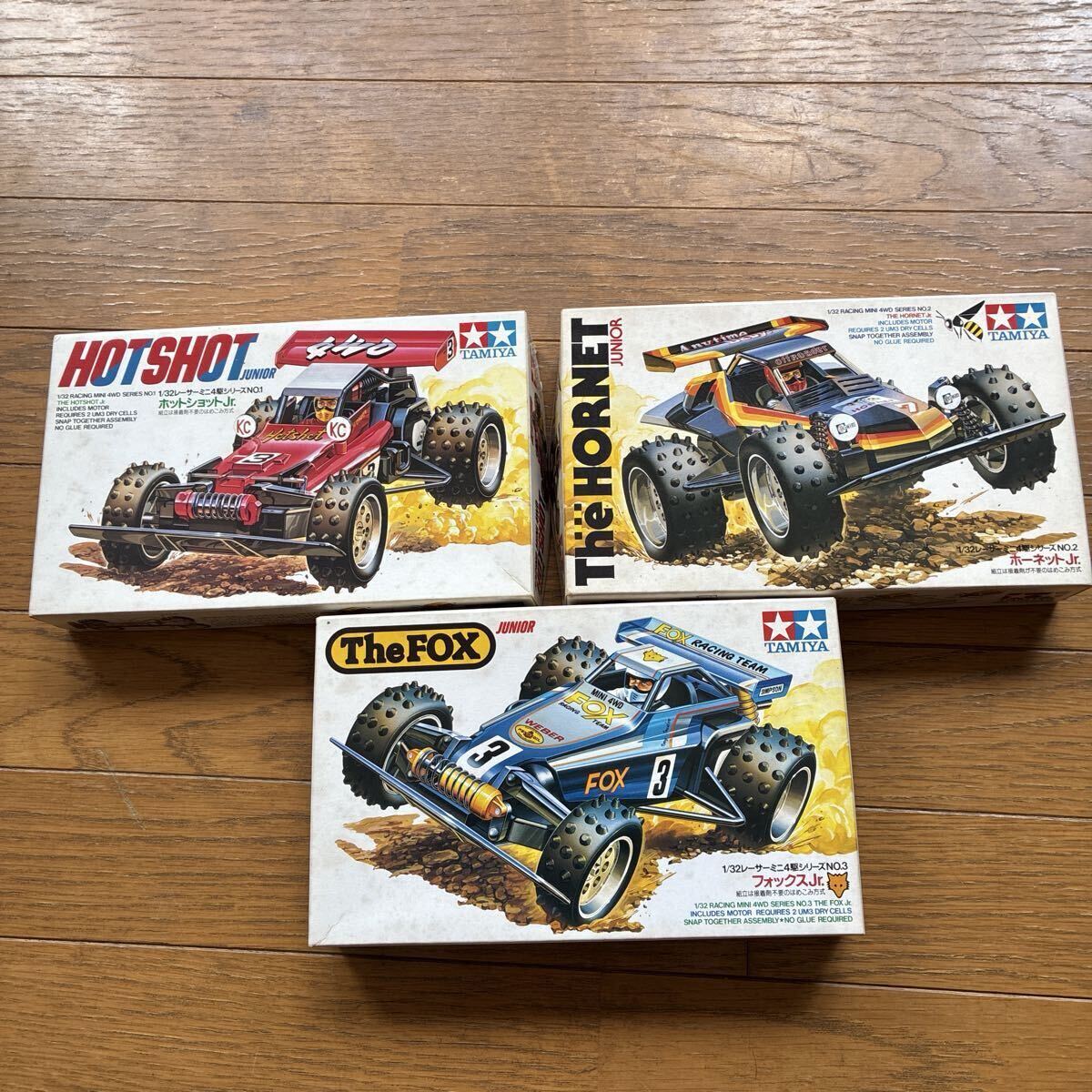 タミヤ レーサーミニ四駆 ホットショットJr. ホーネットJr. フォックスJr. 3台セット