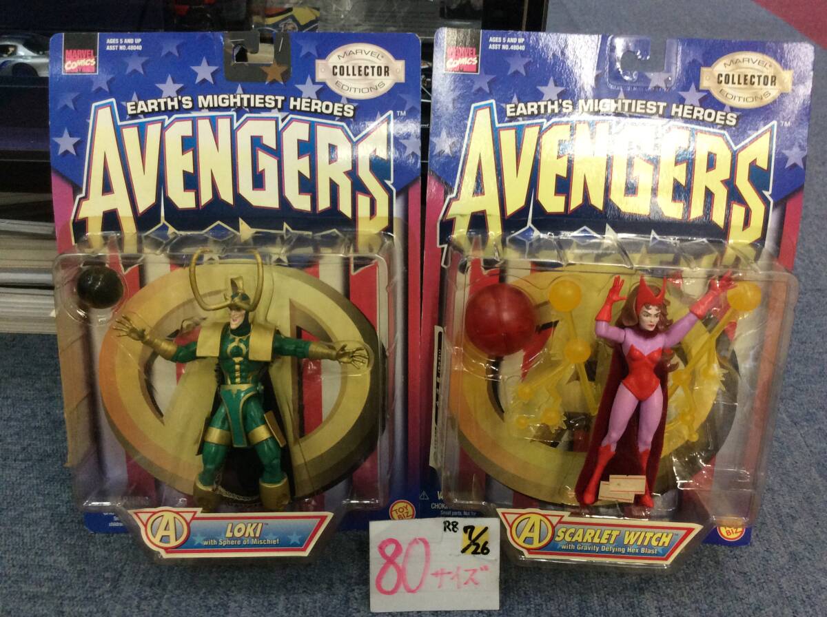 トイビズ TOYBIZ　当時物　アメコミ　MARVEL　アベンジャーズ　ロキ と スカーレット ウィッチ　フィギュア 2体セット　未開封《群馬発》